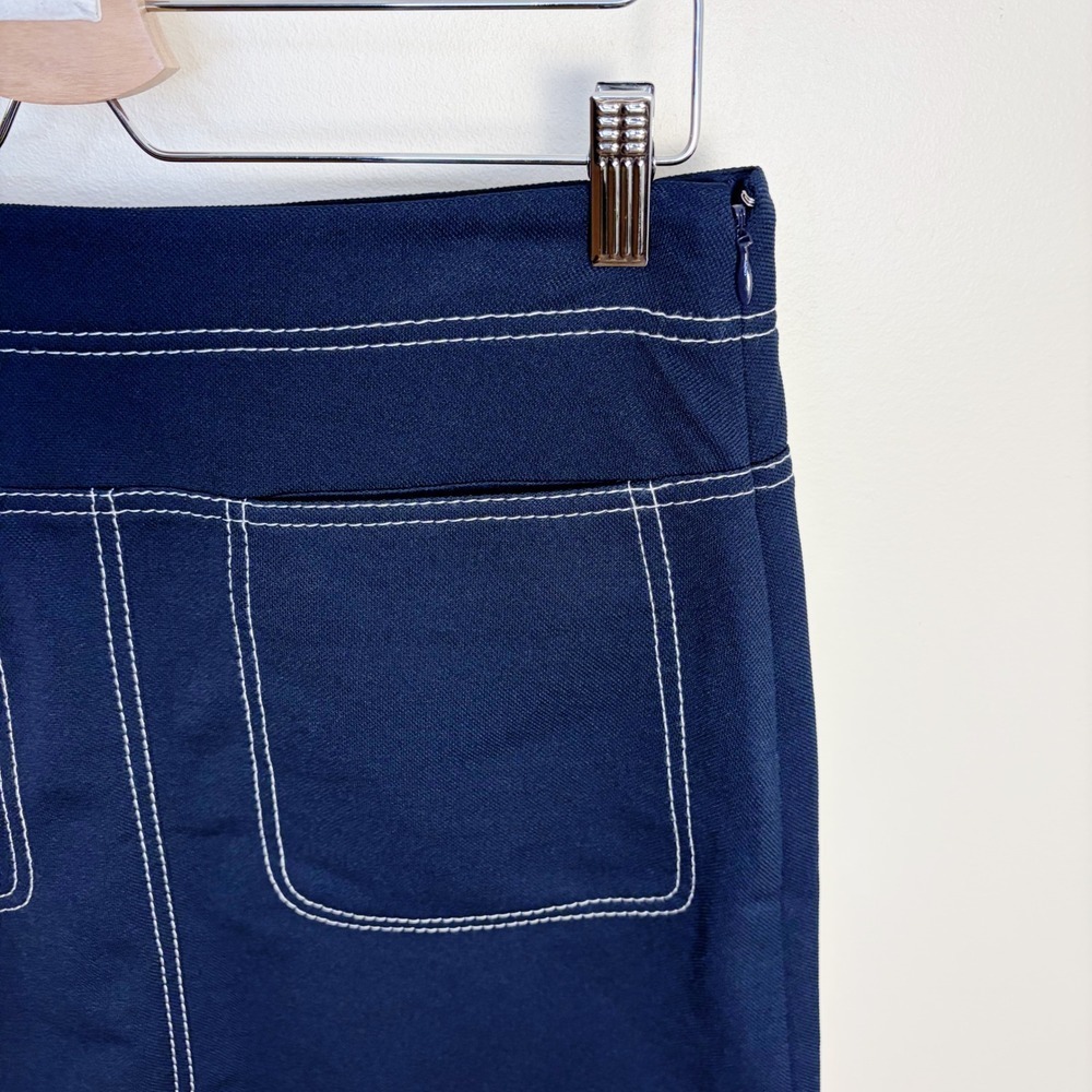 Tory Sport Skirt Womens Medium Navy Blue Golf Mini Contrast Stitching 58994 - Picture 3 of 8